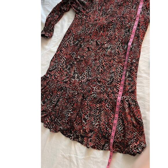 Nicholas Devan gathered snake-print crepe mini dress size 4 - Picture 12 of 16